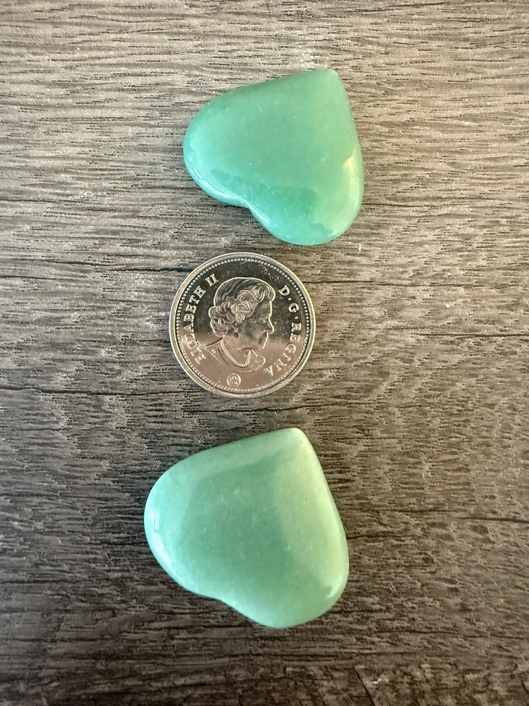 Two Green Aventurine Hearts - photo 2