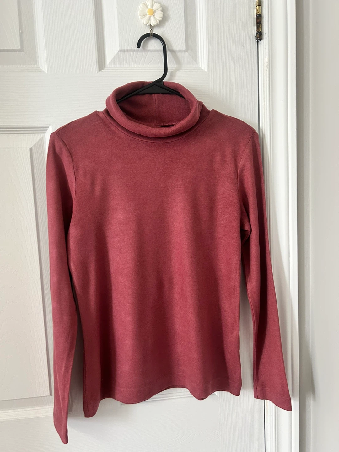 Red Turtleneck Long Sleeve Shirt