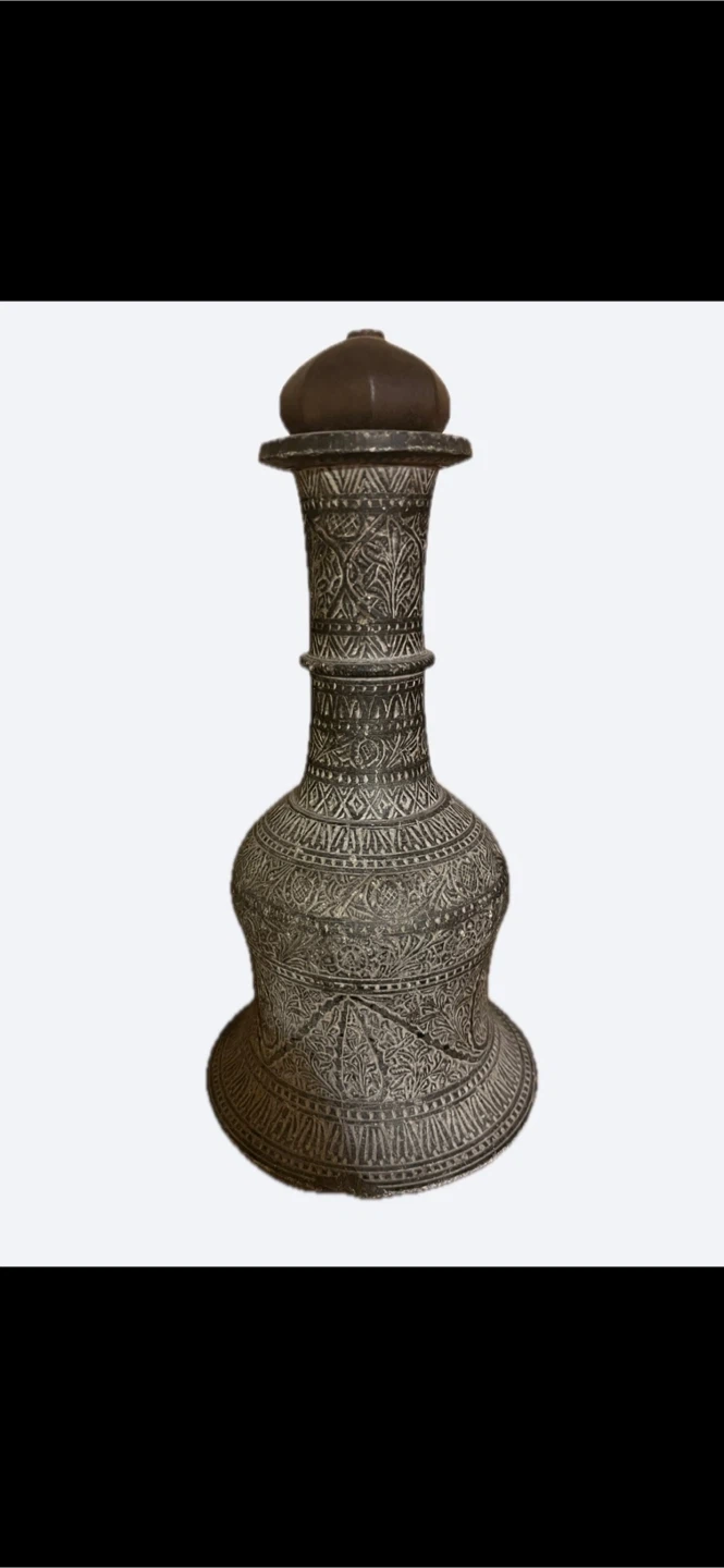 Vintage Etched Metal Decorative Vase - photo 3