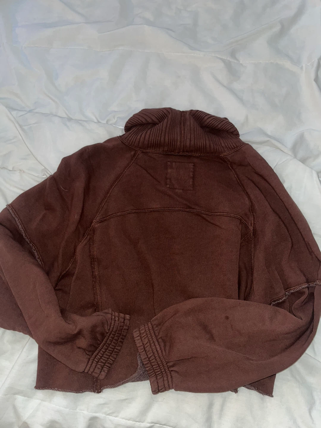 Aerie Cropped - 86% cotton Mock Neck Sweatshirt - photo 5