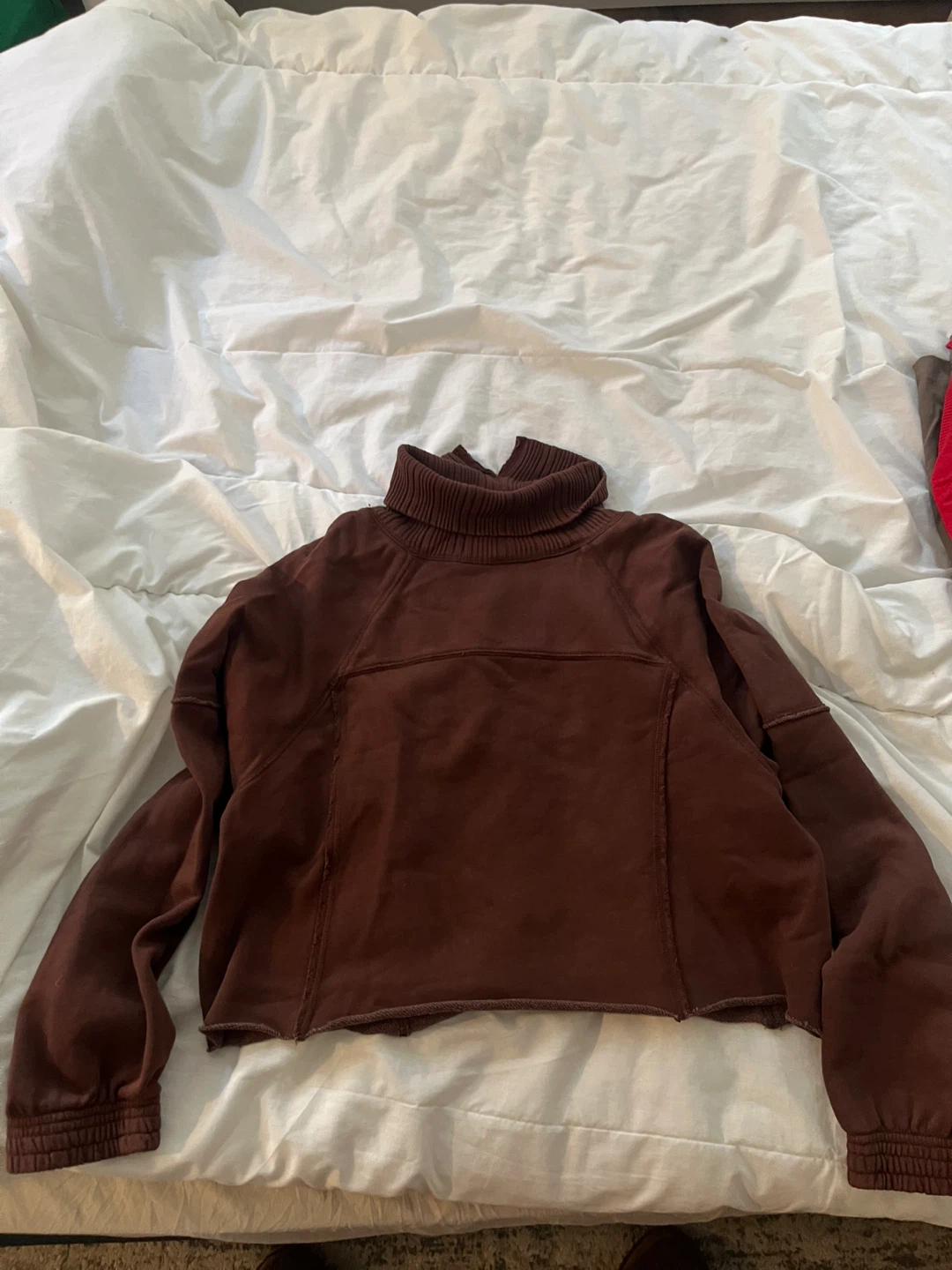 Aerie Cropped - 86% cotton Mock Neck Sweatshirt - photo 2