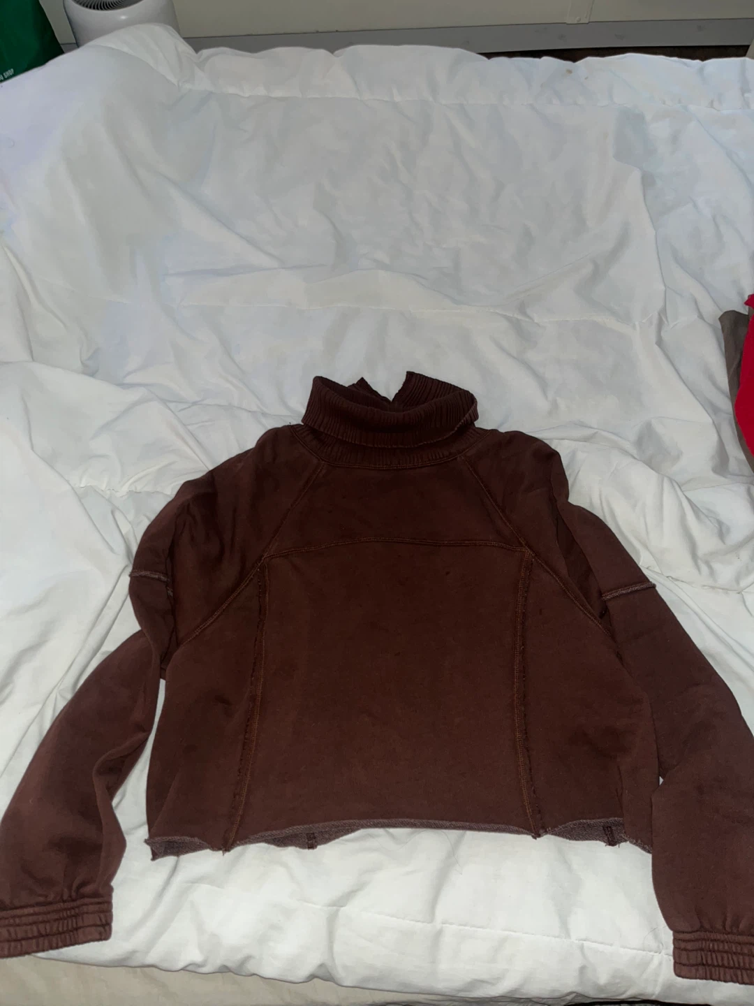 Aerie Cropped - 86% cotton Mock Neck Sweatshirt - photo 3