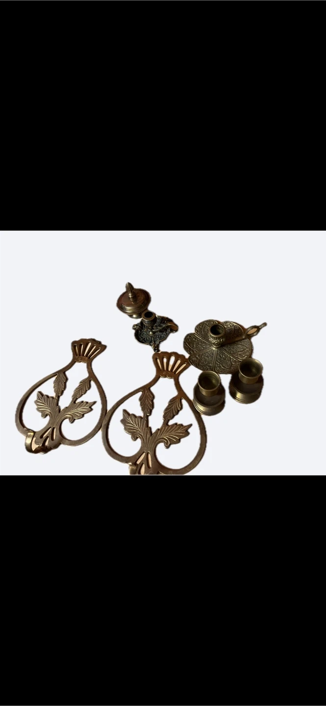 Vintage Brass Candle Holders and Wall Sconces - photo 3