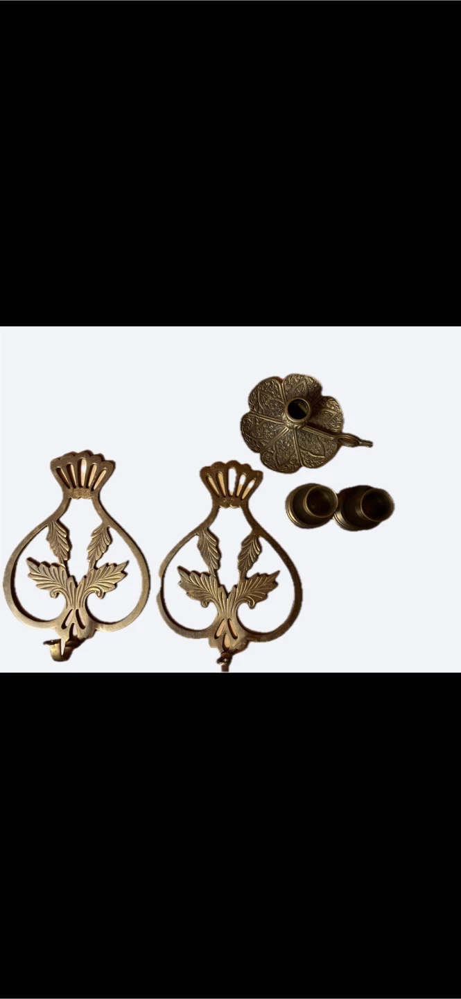 Vintage Brass Candle Holders and Wall Sconces
