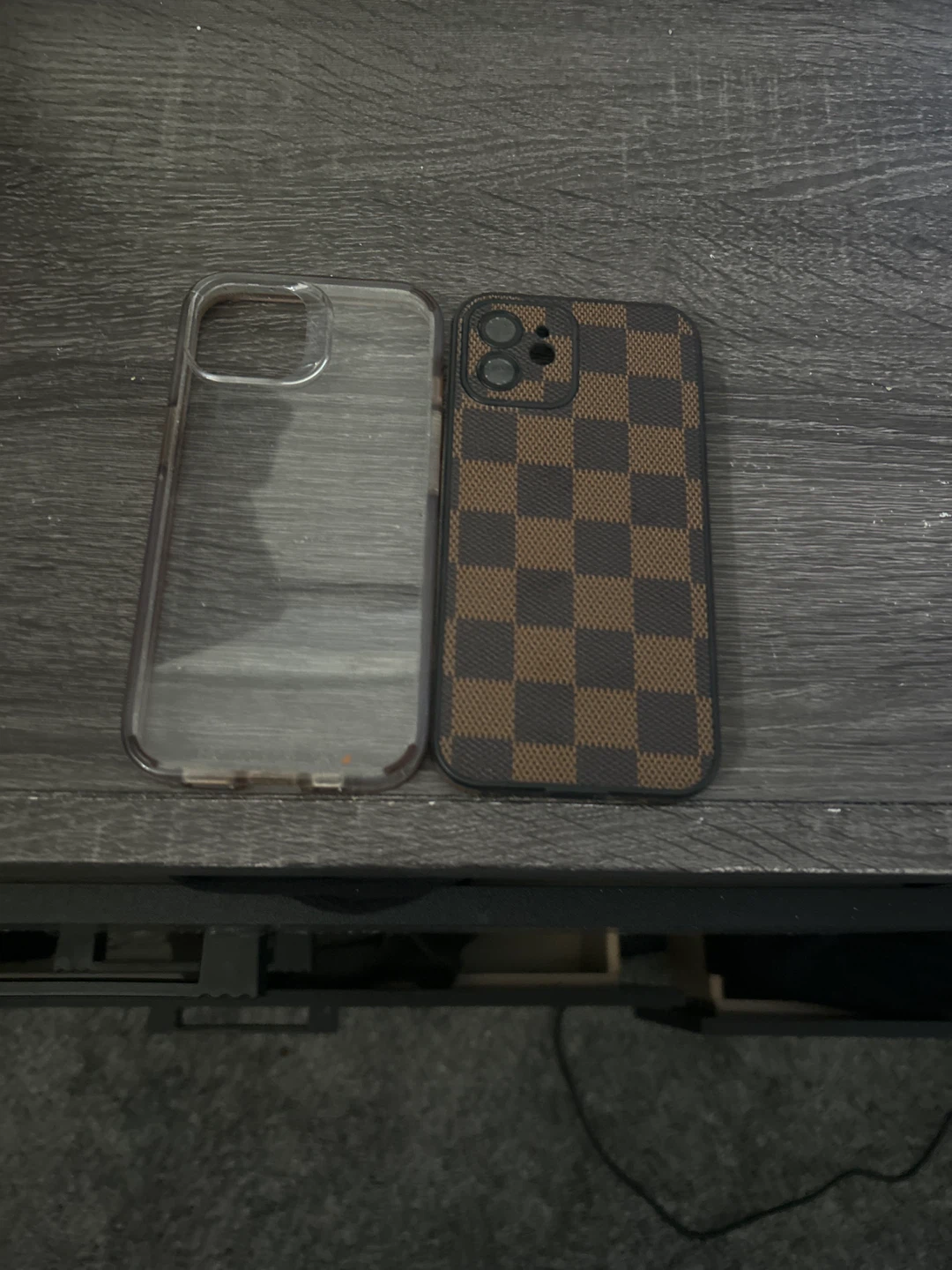 Checkered Phone Case with Clear Bumper