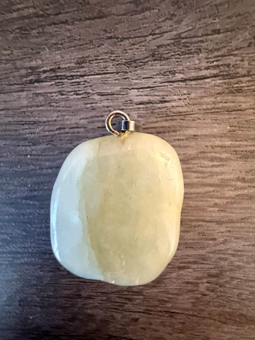 Raw Green Aquamarine Pendant
