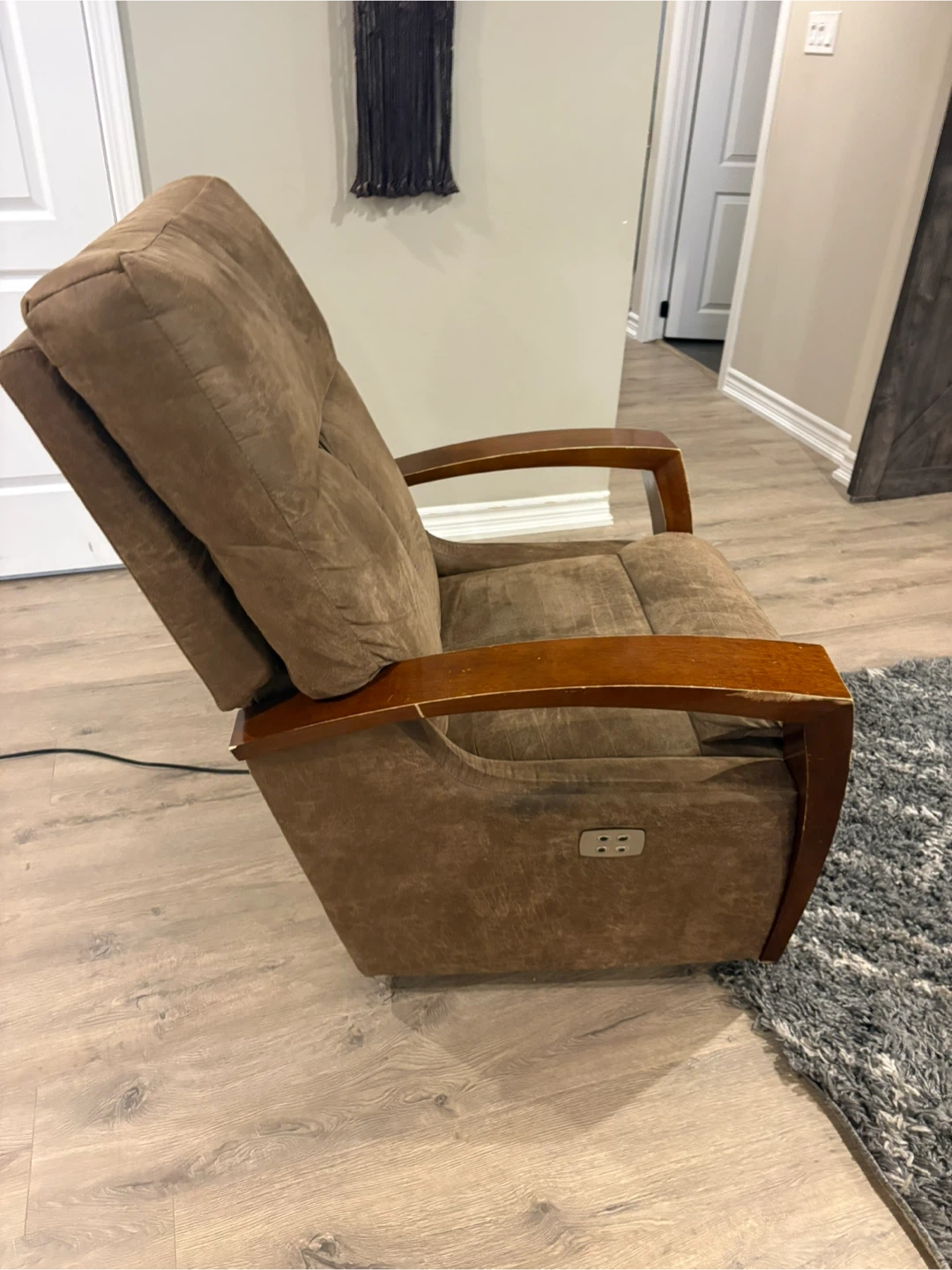 Brown Upholstered Recliner Chair - photo 3