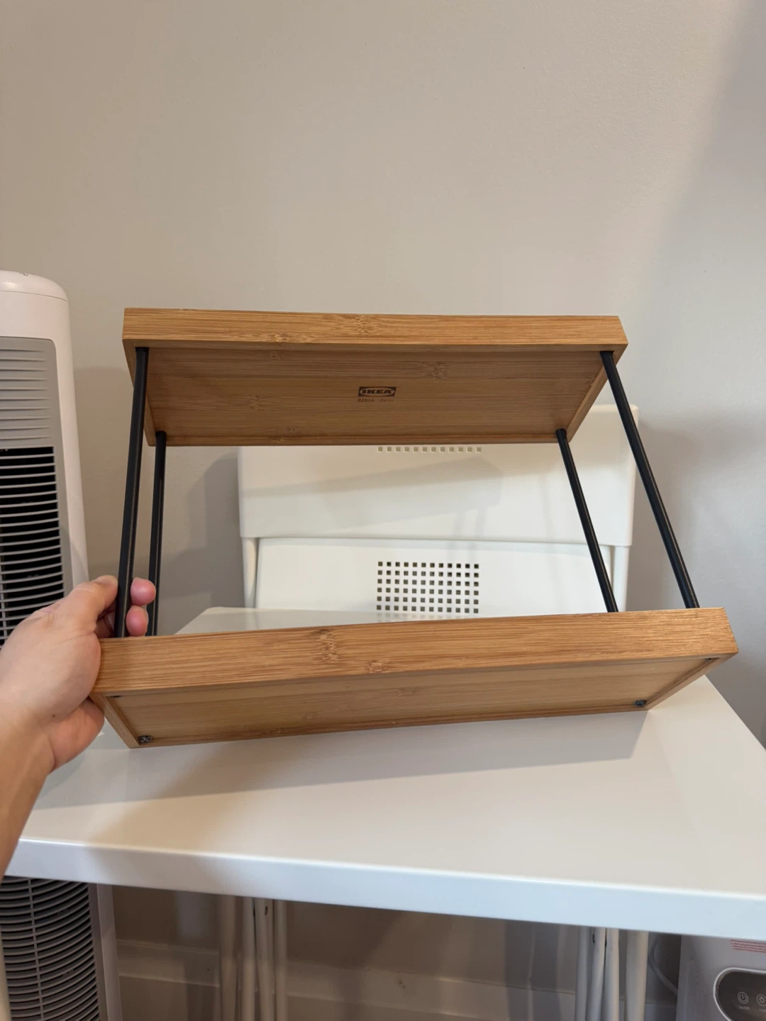 IKEA 2-Tier Bamboo Shelf - photo 2
