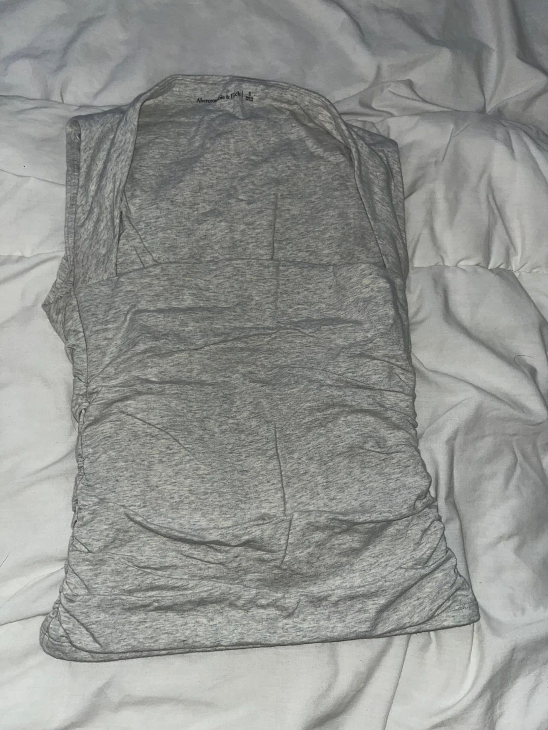 Abercrombie & Fitch Grey Ruched Tank Top - Size S - photo 2
