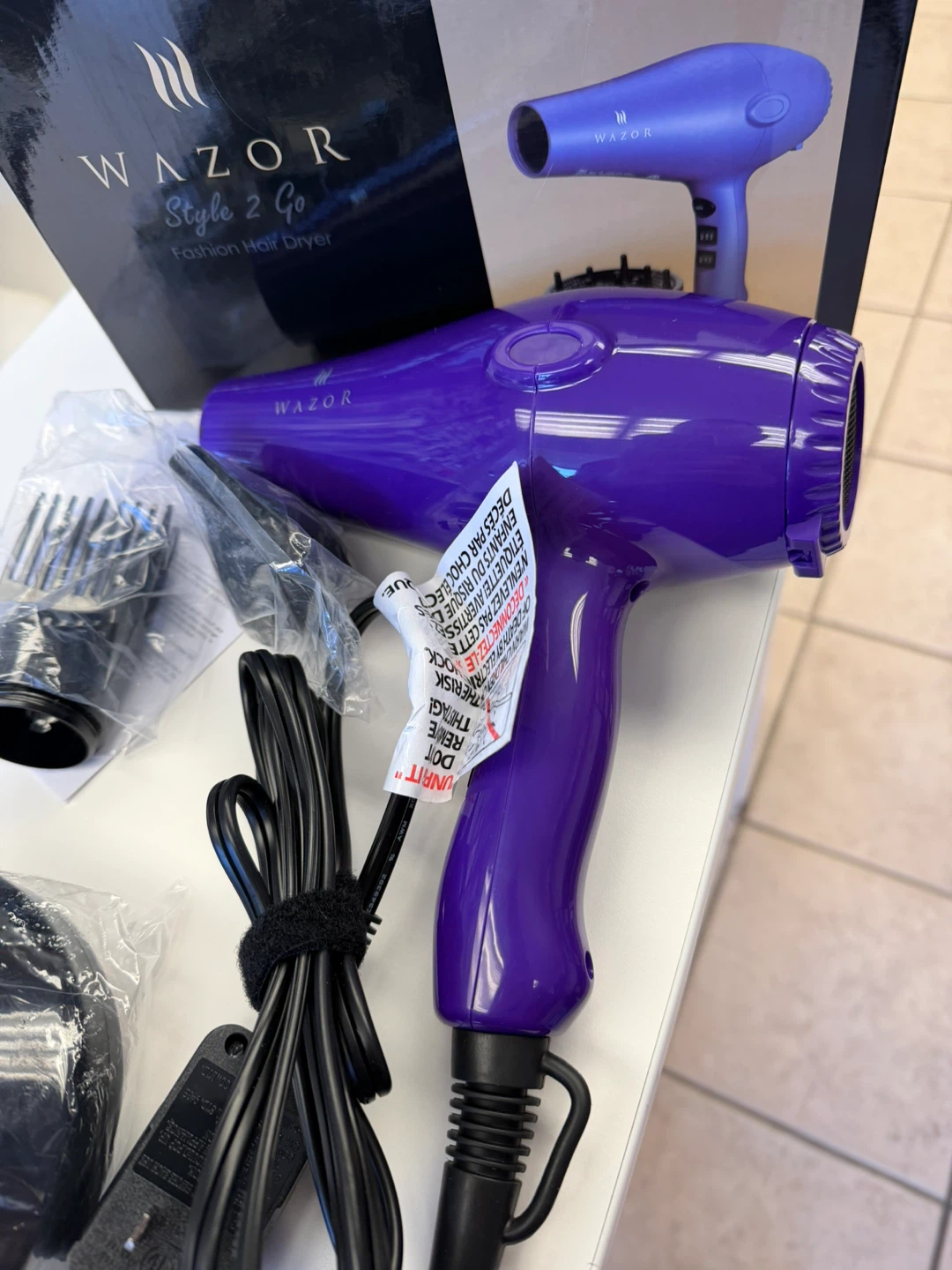 Wazor Style 2 Go Ionic Blow Dryer - Purple - photo 4