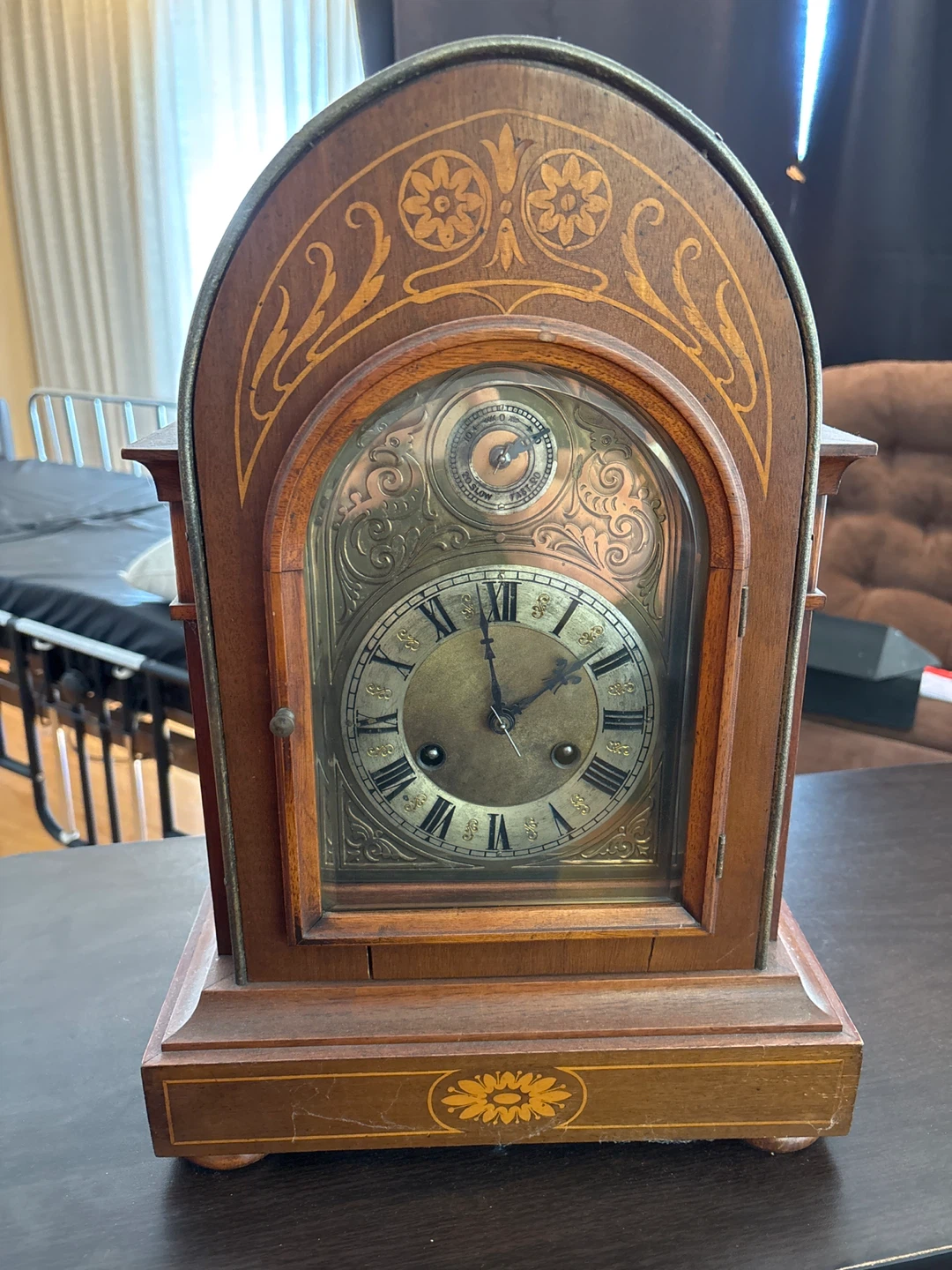 Antique Wooden Mantle Clock