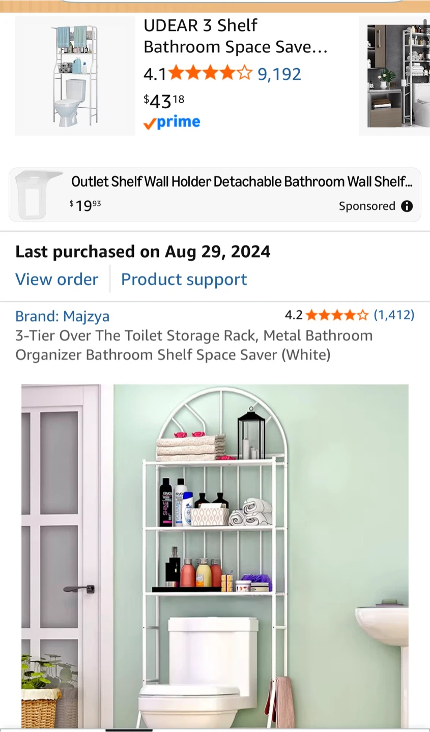 3-Tier Over The Toilet Storage Rack - photo 2