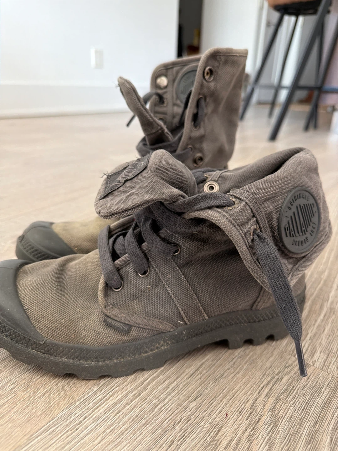 Palladium Grey Canvas Boots - photo 4