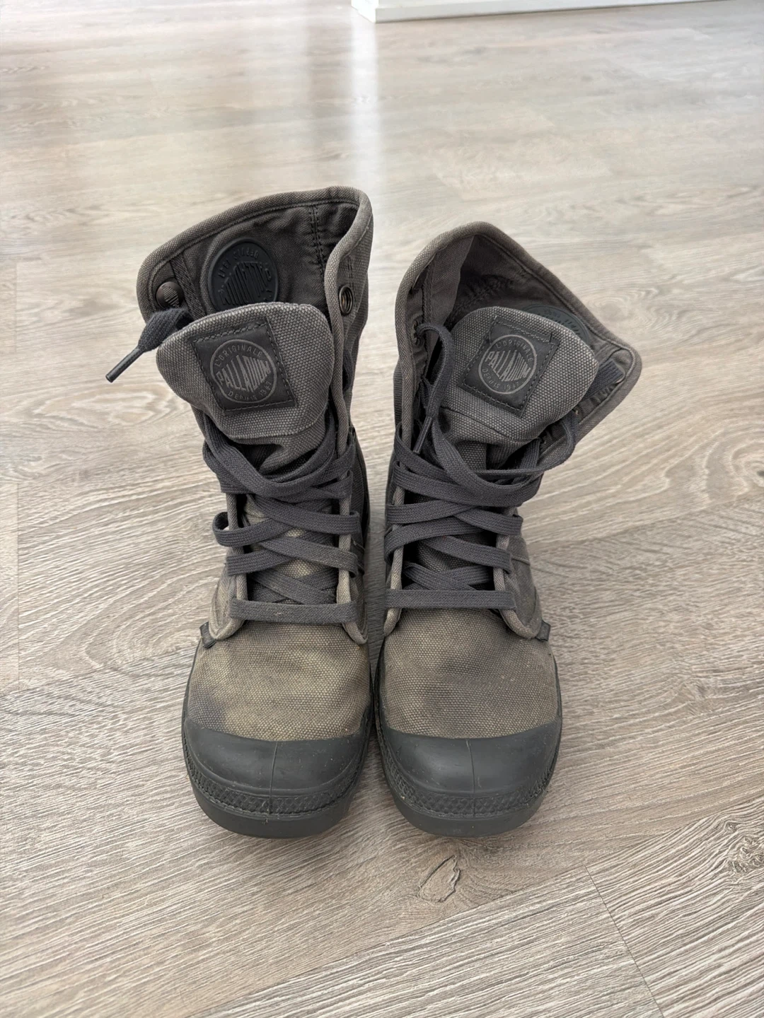 Palladium Grey Canvas Boots - photo 2
