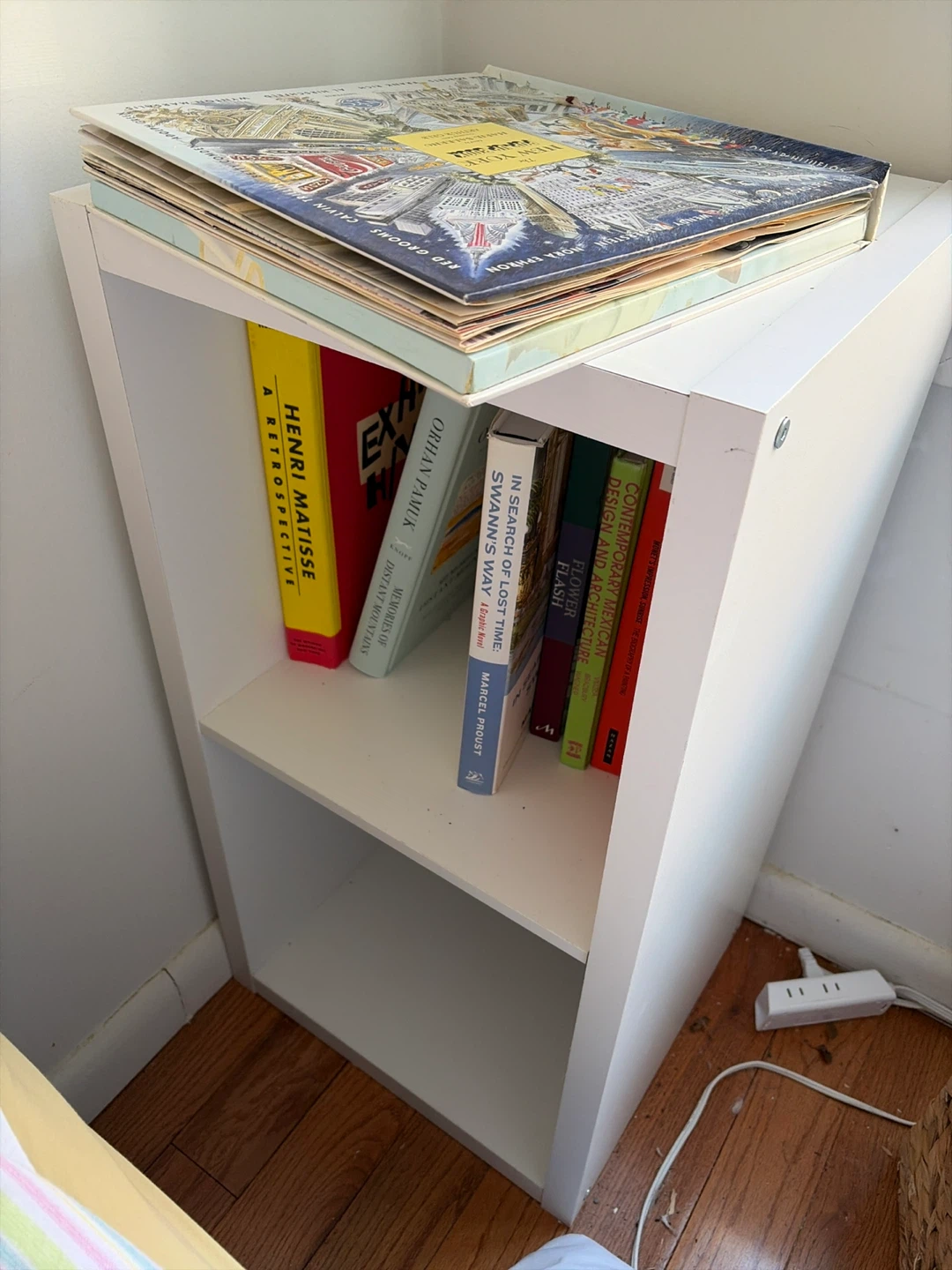 White 2-Shelf Cube Storage Unit