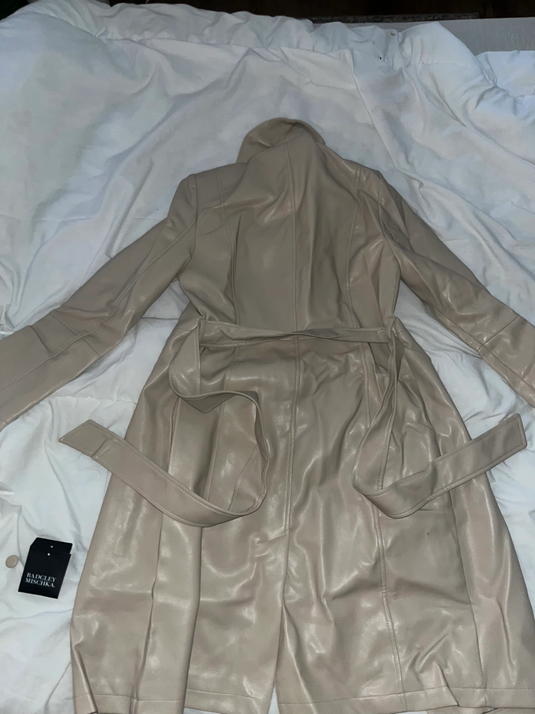 Badgley Mischka Trench Coat - Beige, Size S/P - photo 4
