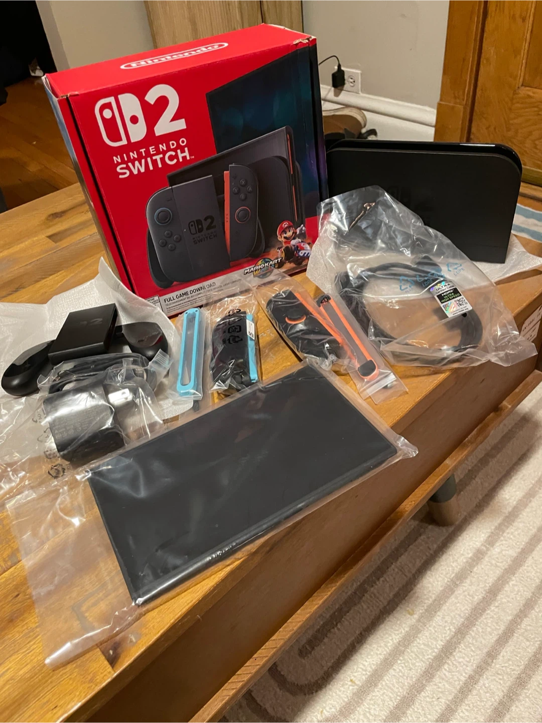 New in box Nintendo Switch Console with Mario Kart 8 Deluxe