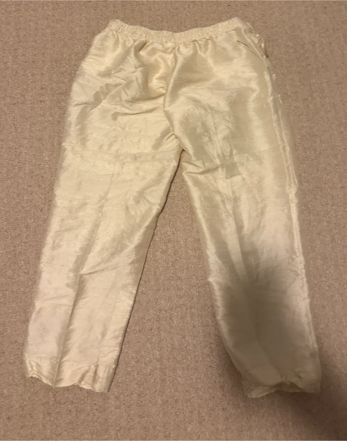 Men's Cream Kurta Pajama Set (size: large) - photo 4