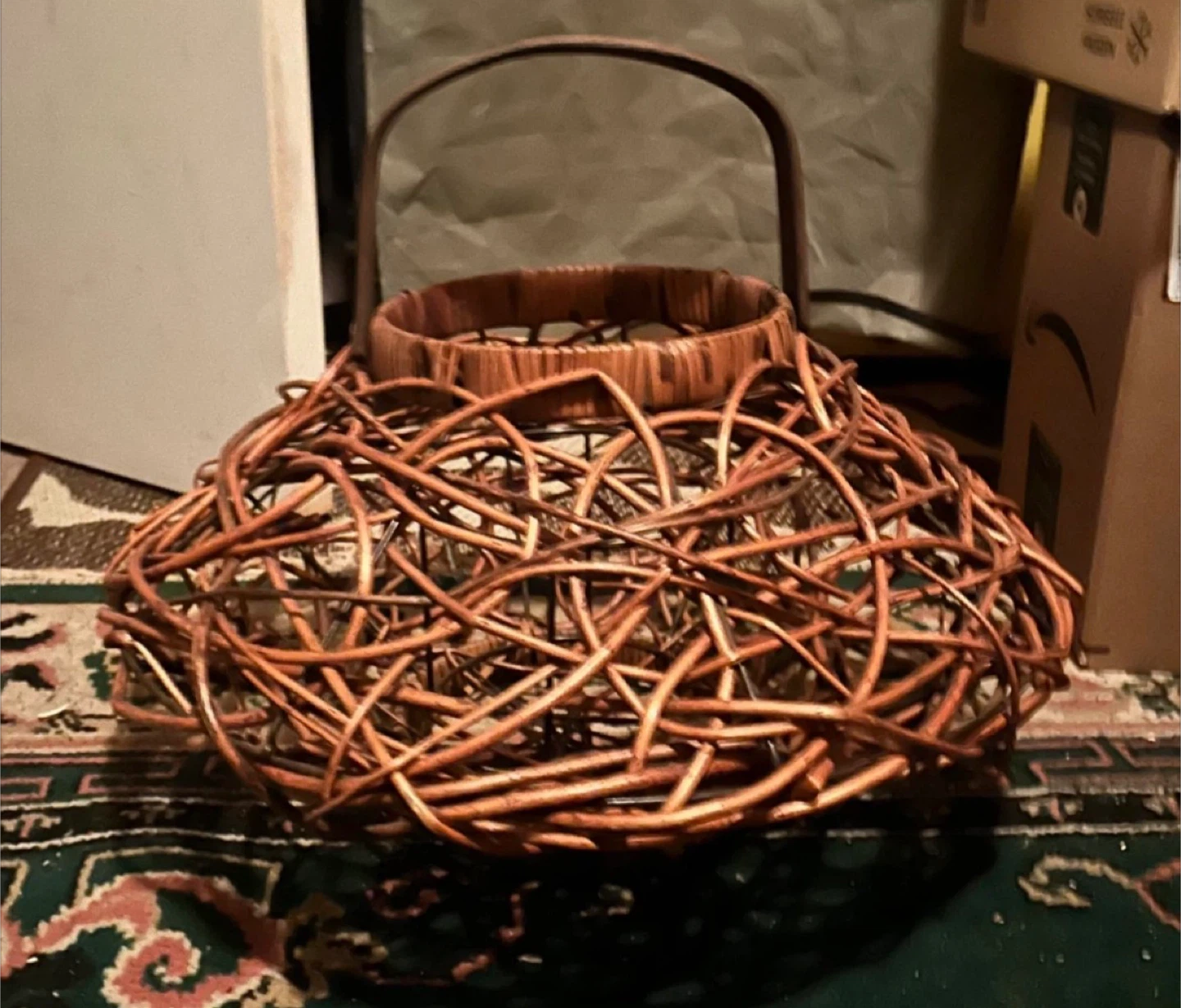 Wicker Basket with Handle