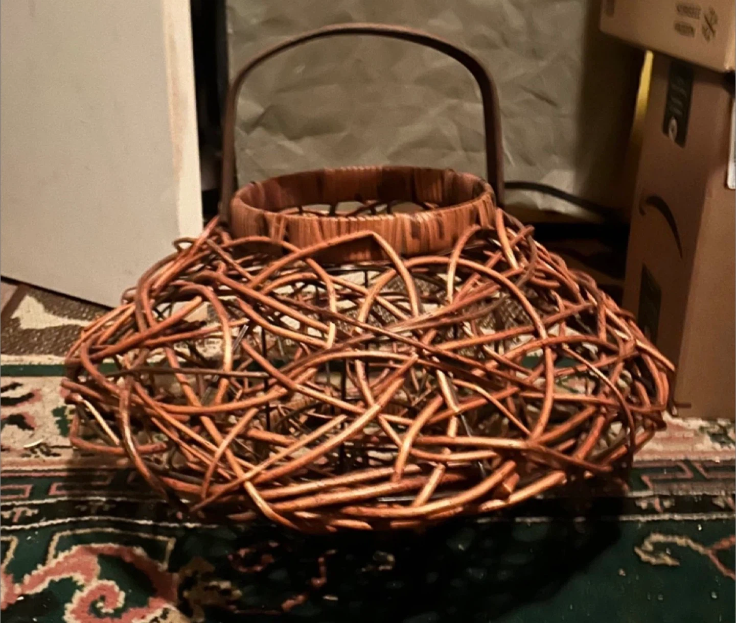 Wicker Basket with Handle - photo 2