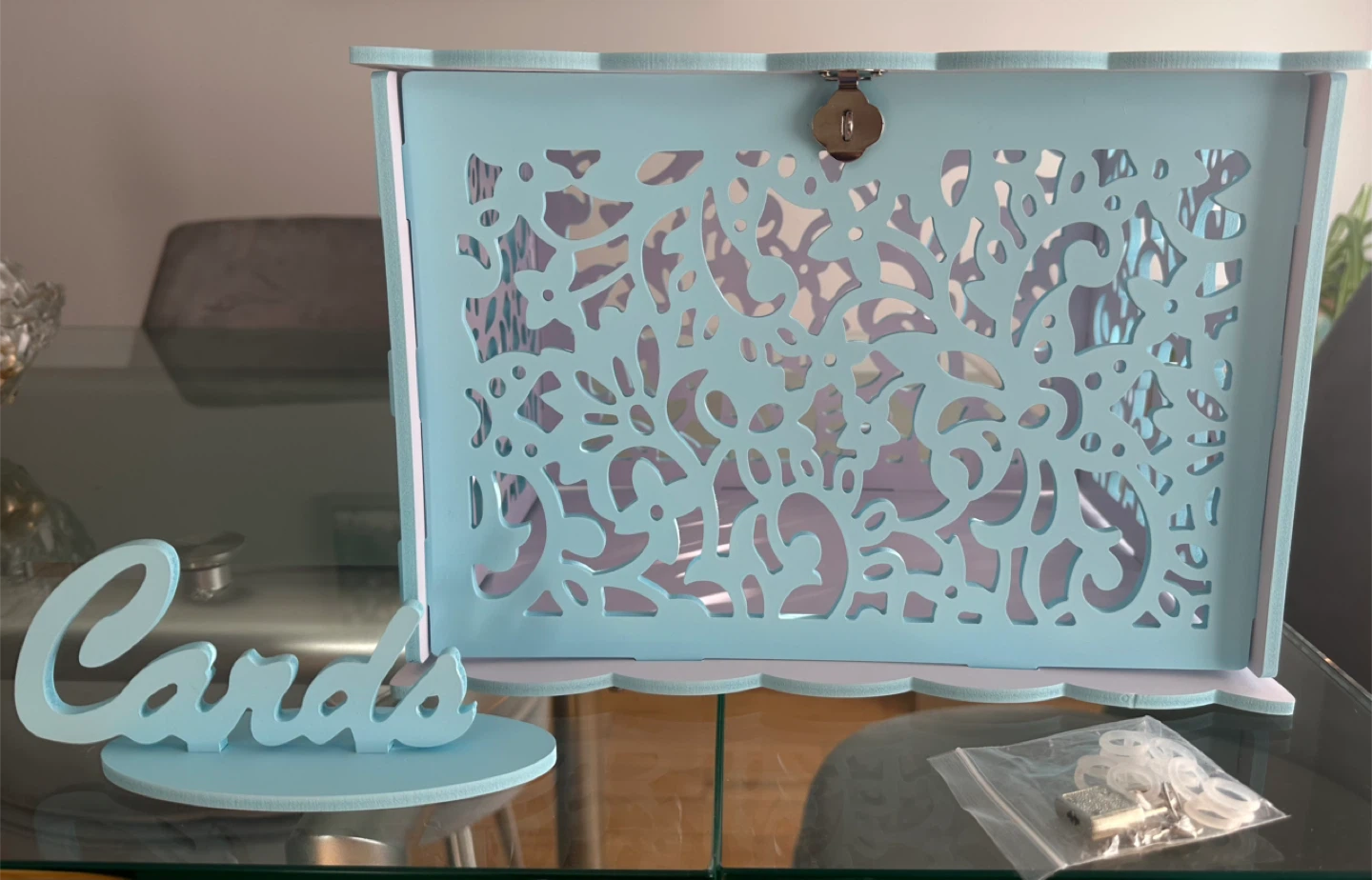 Light Blue PVC Card Box