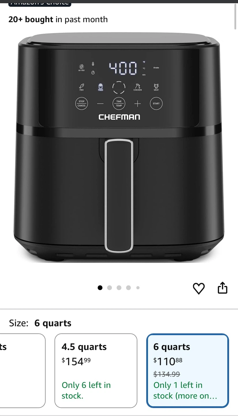 Chefman Air Fryer - 6 Quarts