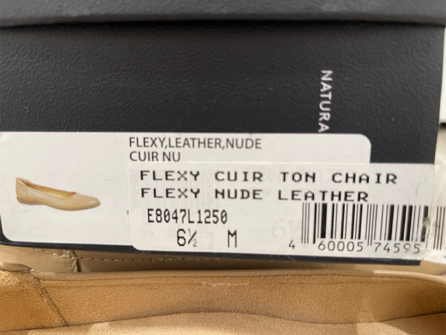 Naturalizer Flexy Nude Leather Ballet Flats Size 6.5 M - photo 3