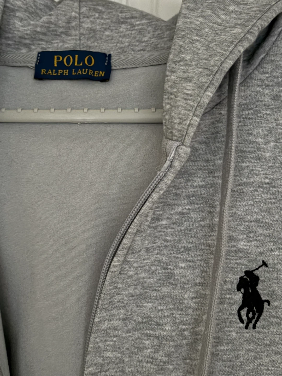 Grey Polo Ralph Lauren Zip-Up Hoodie - photo 3