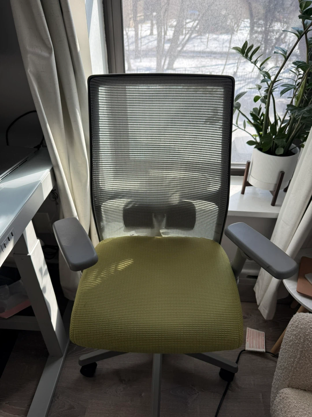 Ergonomic Office Chair - Green Seat & Mesh Back