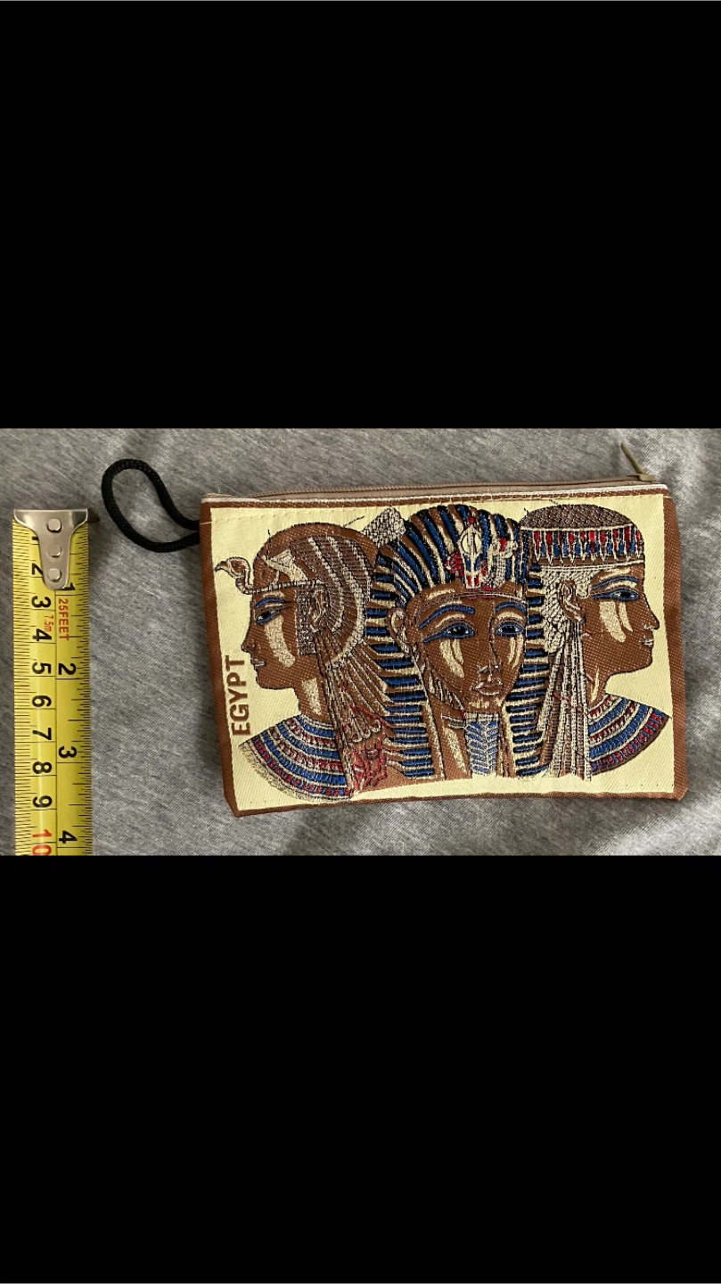 Egyptian Tapestry Coin Pouch 💥 Has Broken Zipper 🏆