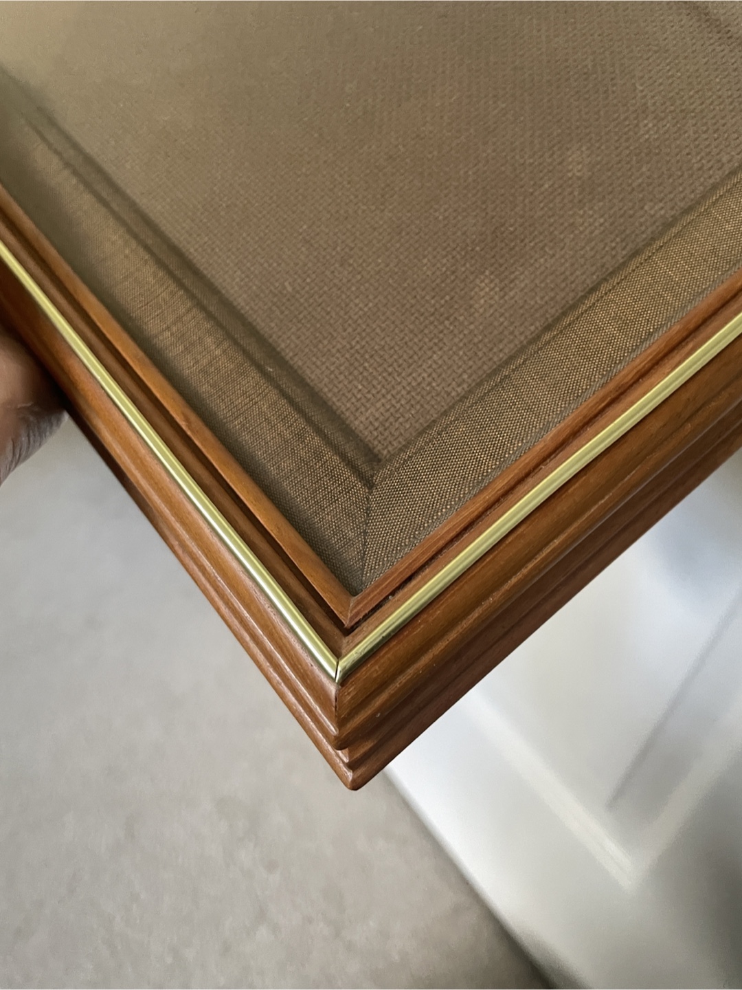 Wooden Photo Frame with Brass Trim - photo 2