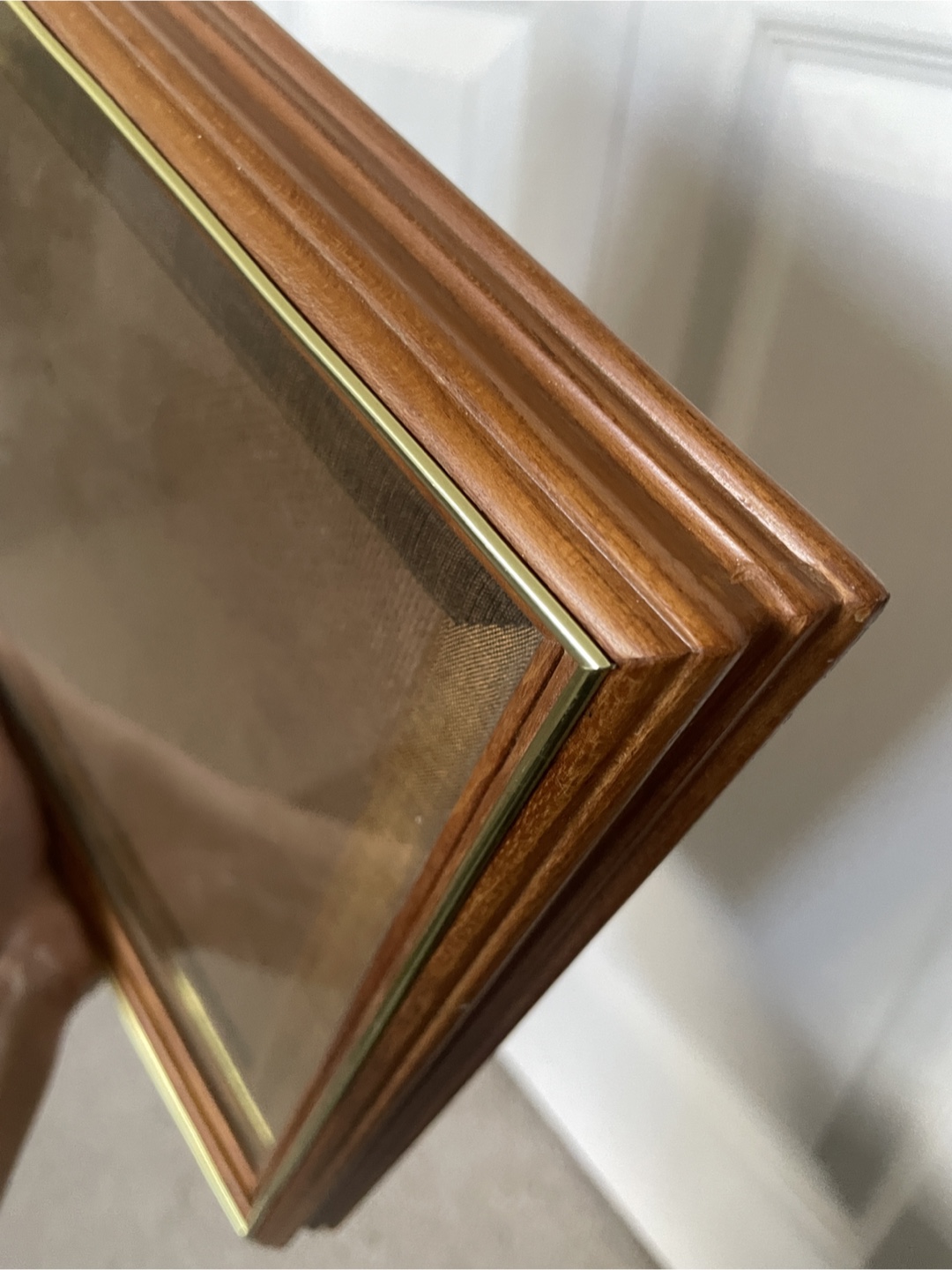 Wooden Photo Frame with Brass Trim - photo 3