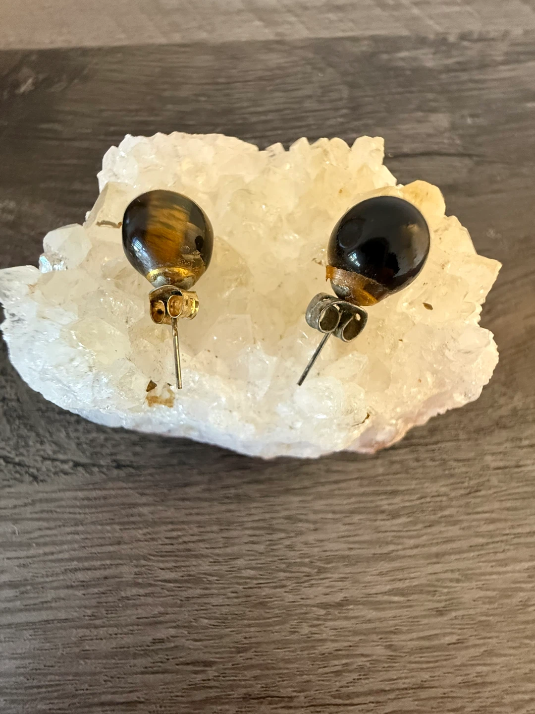 Tiger's Eye Stud Earrings - photo 2