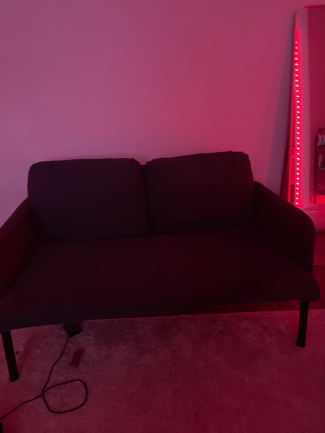 Dark Grey Loveseat Sofa - photo 2