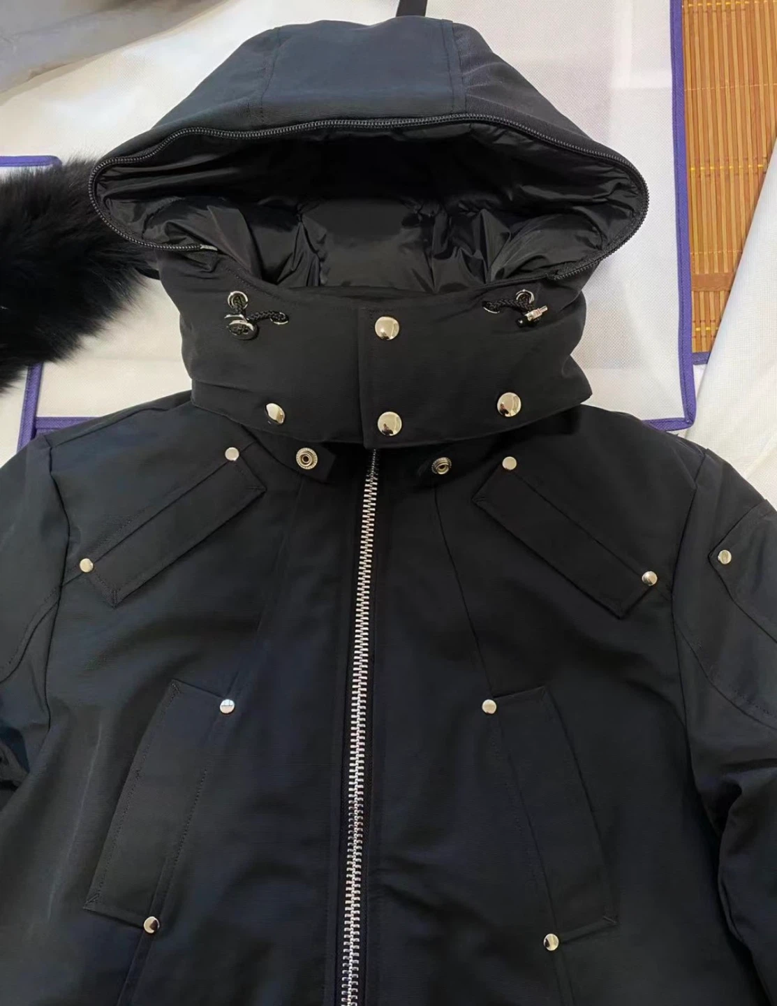 Moose Knuckles Black Down Filled Parka Jacket - photo 5