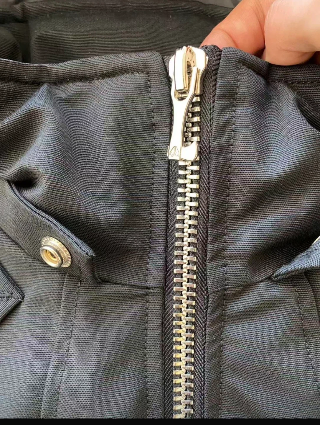 Moose Knuckles Black Down Filled Parka Jacket