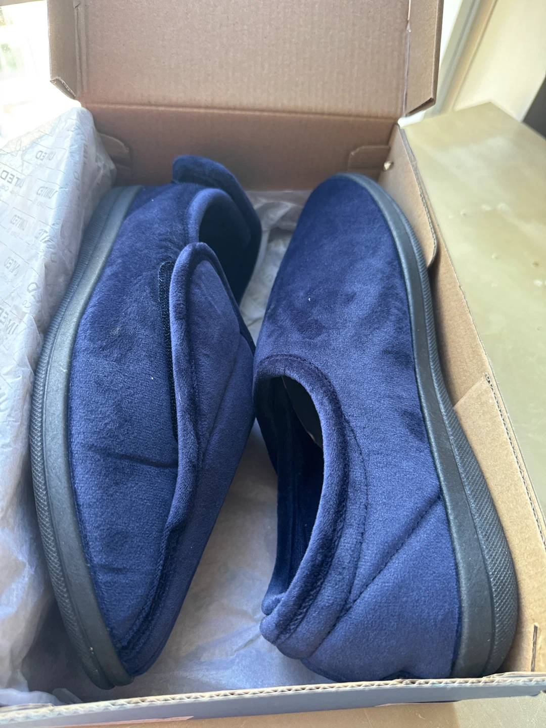United Footwear Navy Slippers Size 10 - photo 4