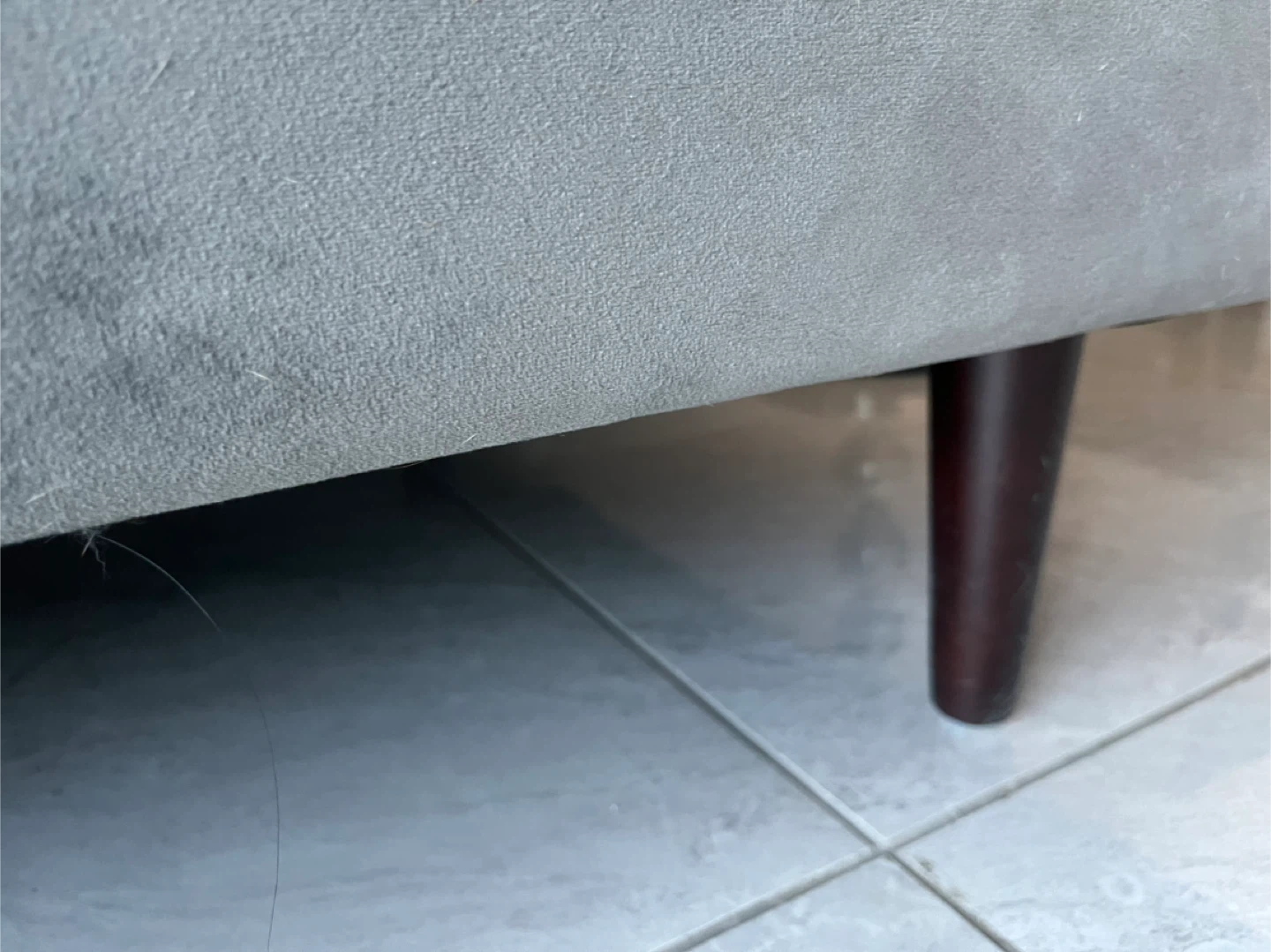 Structube Grey Velvet Sectional Sofa with Chaise **MOVING SALE** - photo 5