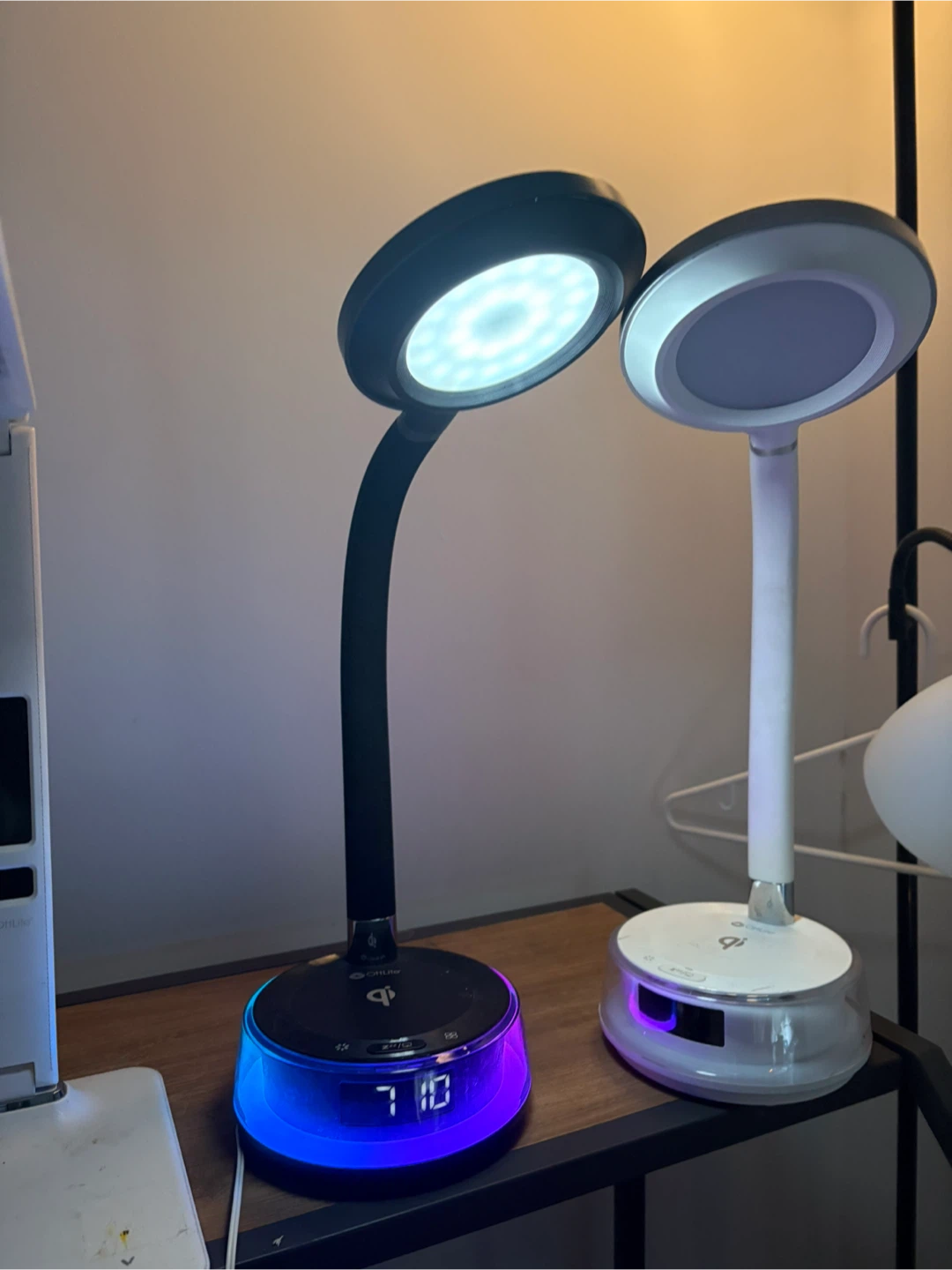 LED Desk Lamp with Wireless Charger and Clock - photo 5