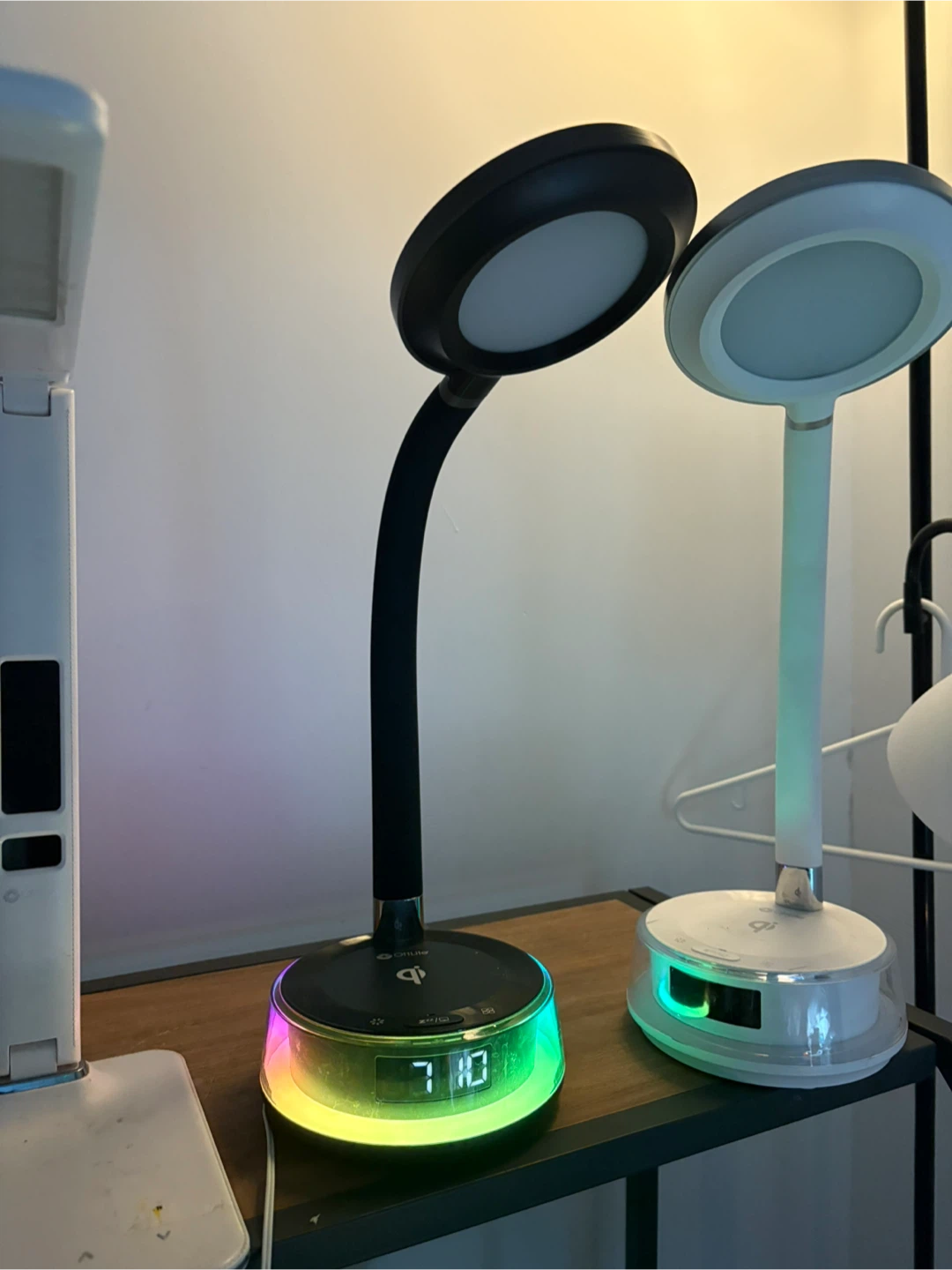 LED Desk Lamp with Wireless Charger and Clock - photo 3