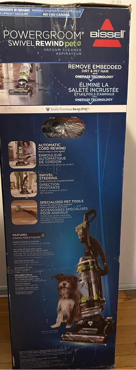 BISSELL PowerGroom Swivel Rewind Pet Vacuum Cleaner - photo 3