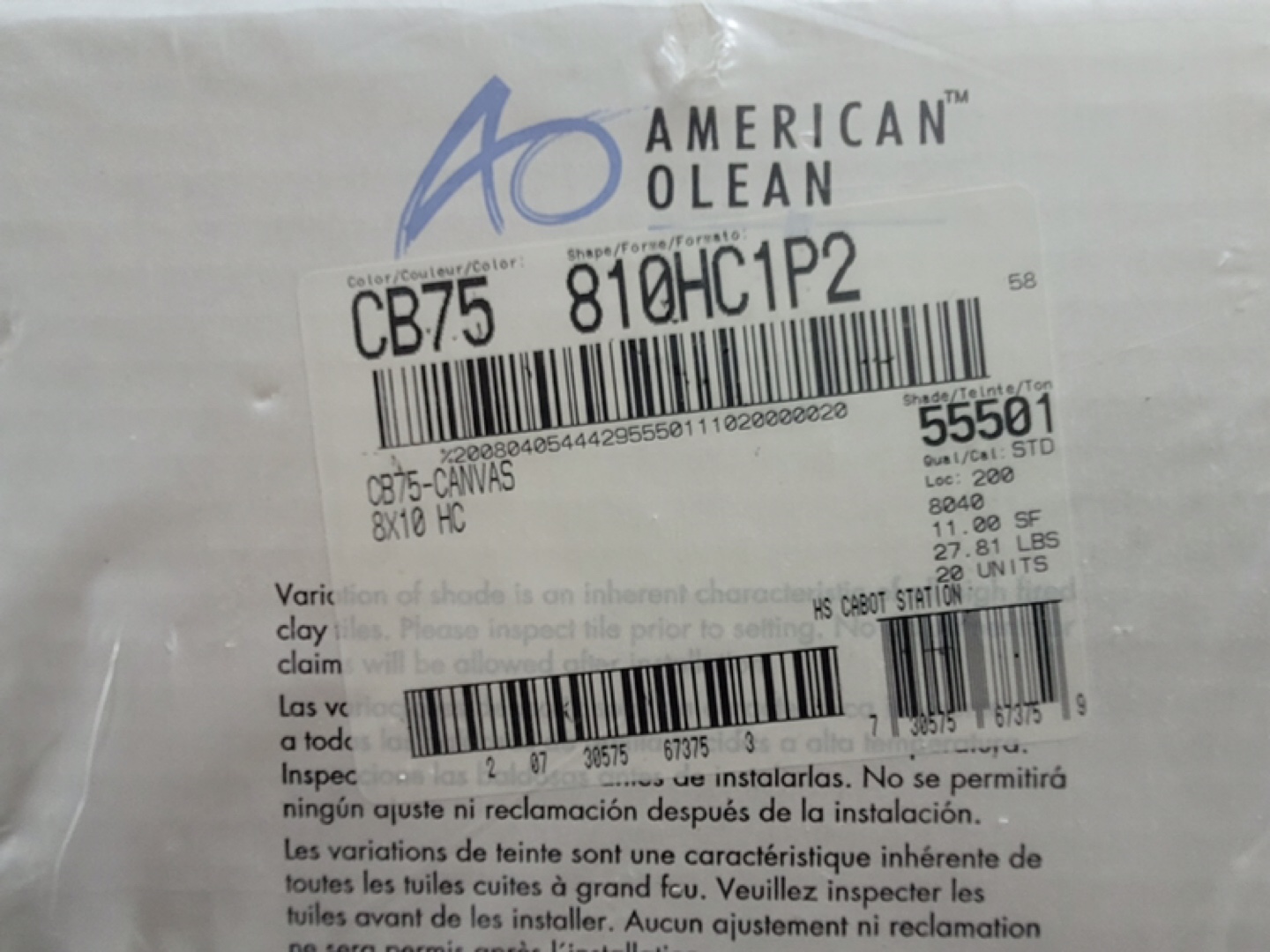 105 tiles - American Olean glazed wall tiles - photo 3
