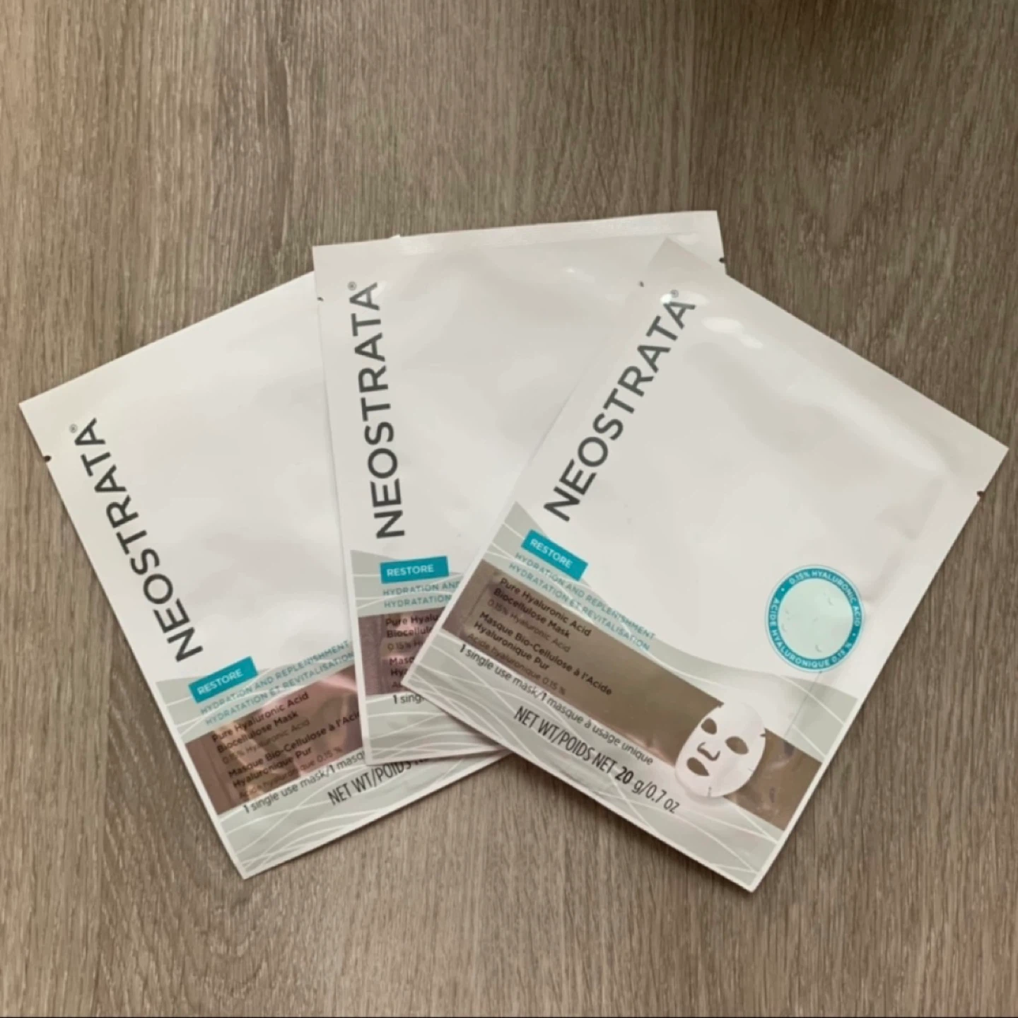 Neostrata pure hyaluronic acid biocellulose mask x 3