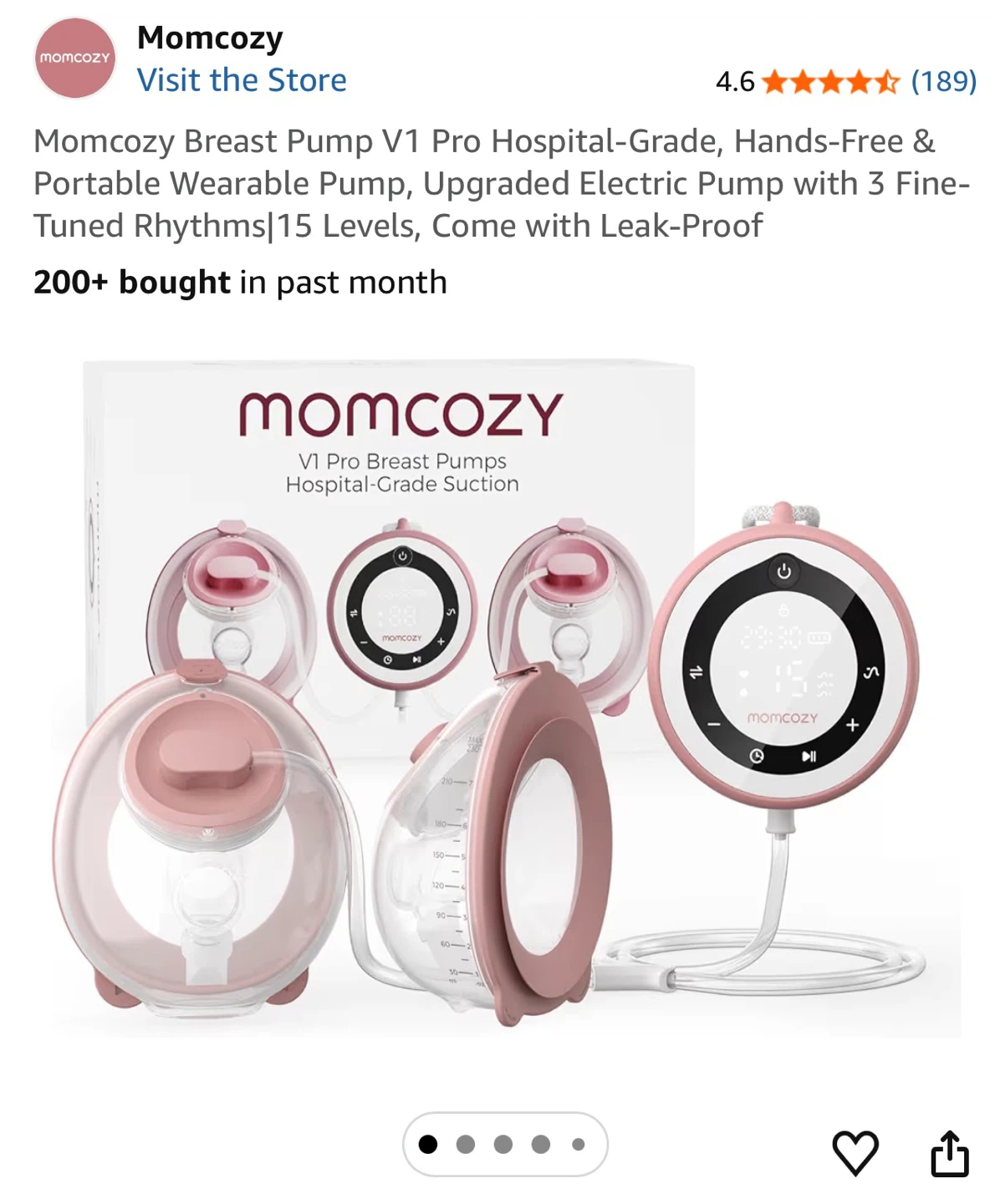 Momcozy V1 Pro Wearable Breast Pump - photo 2
