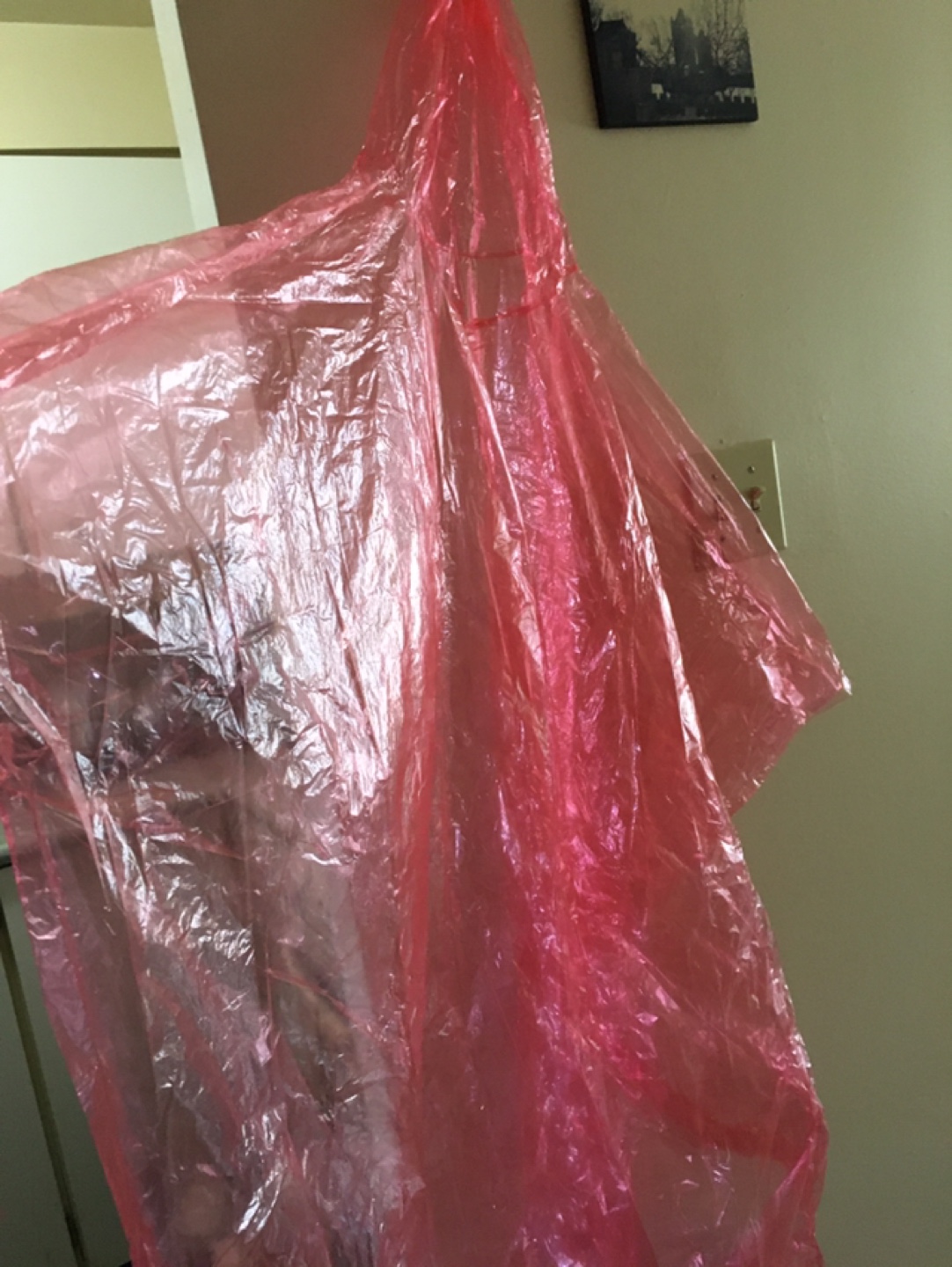 Pink Plastic Poncho