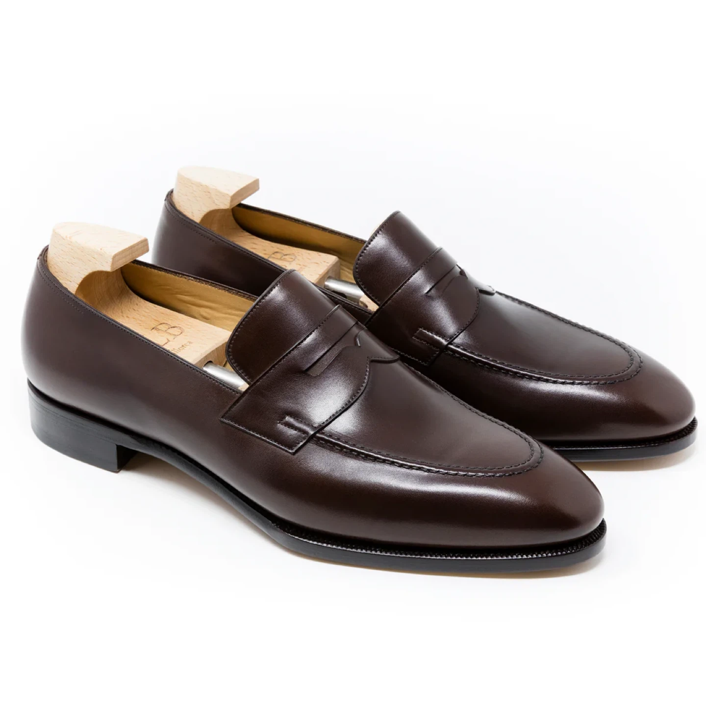 Men's Brown Leather Penny Loafers