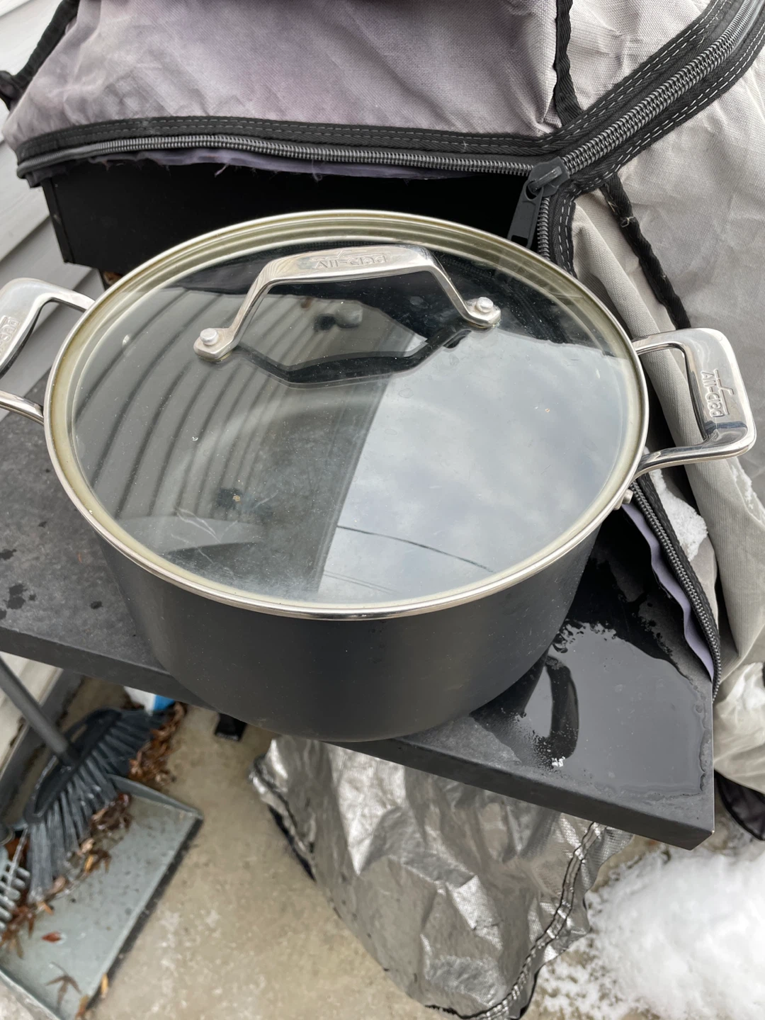 All-Clad Black Stock Pot with Glass Lid - photo 2
