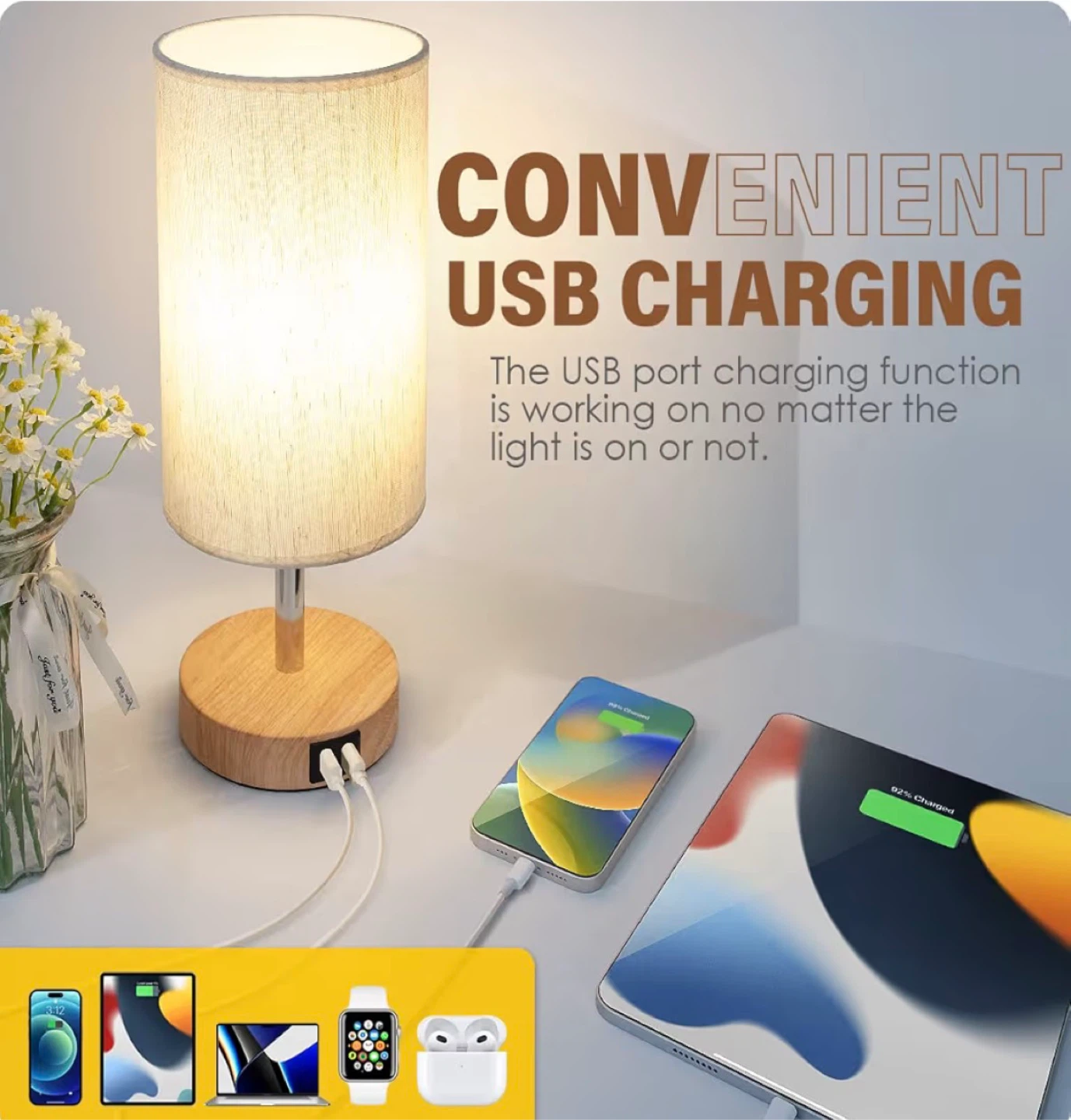 USB Table Lamp with Touch Control (2Pack) - photo 5