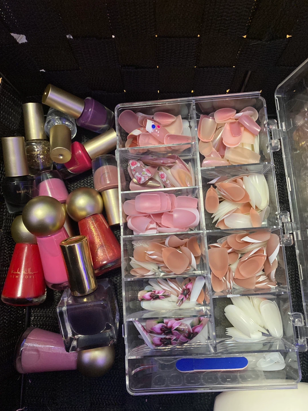 Assorted Nail Polish and Full Cover Stiletto Nail Tips 🏆