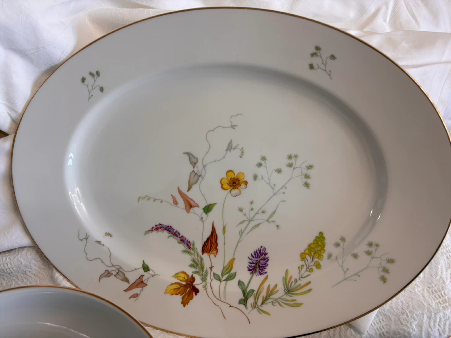 Platter with Bowls Floral Design-Rosenthal Germany Serving